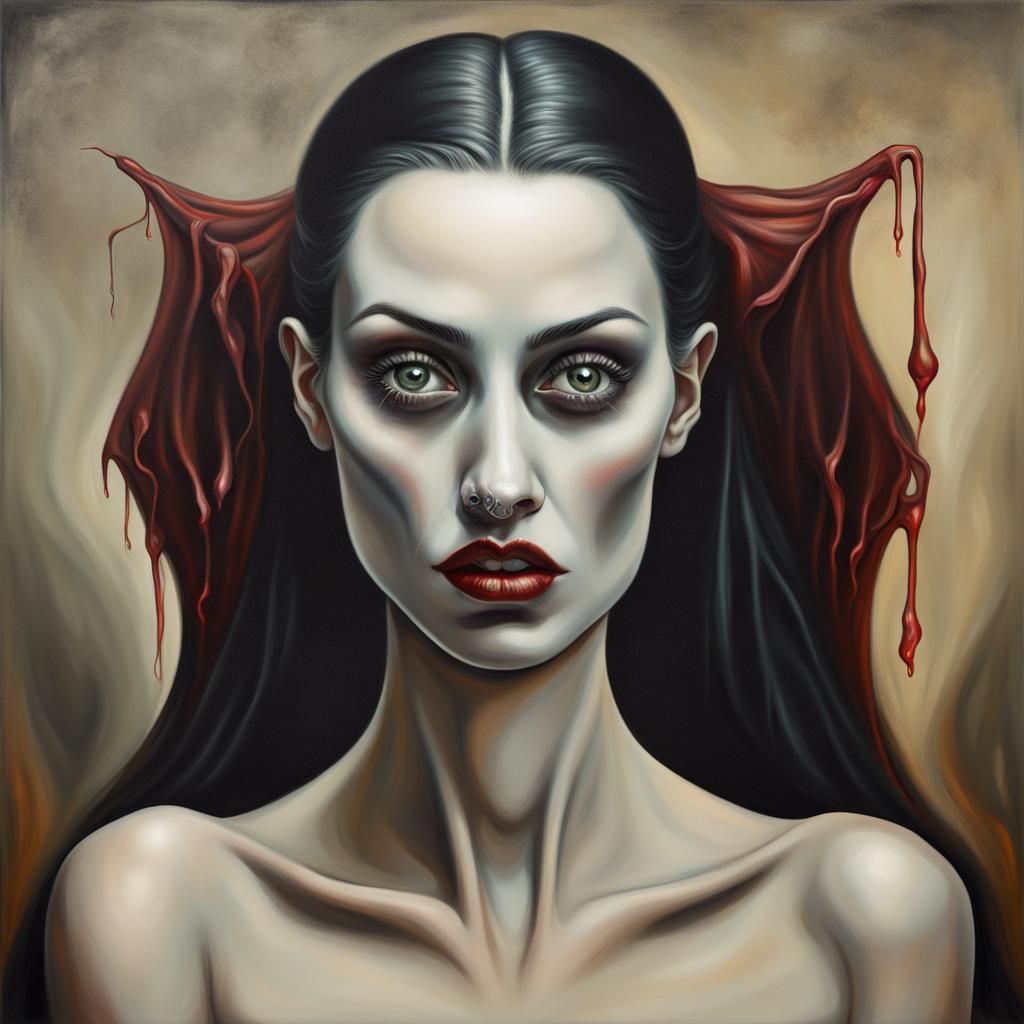 Realistic beautiful Female Vampire - AI Generated Artwork - NightCafe ...