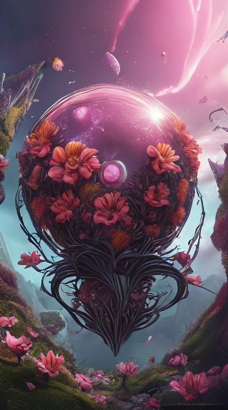 Surreal Futuristic Fairy Cataclysm in Detailed Matte Paintin...