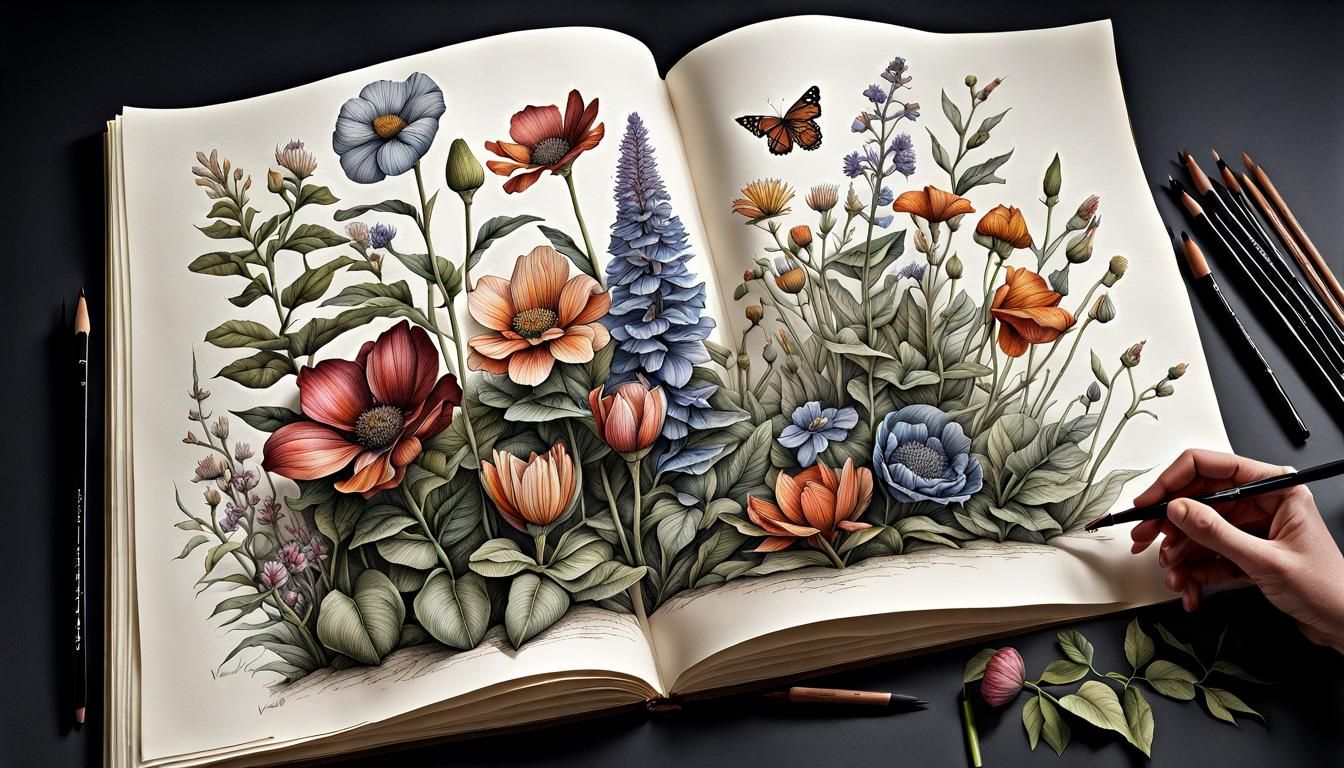 Drawing botanicals  by @MacMikkola