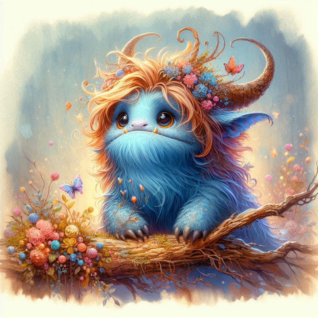 adorable fairy-tale fantasy creature portrait..