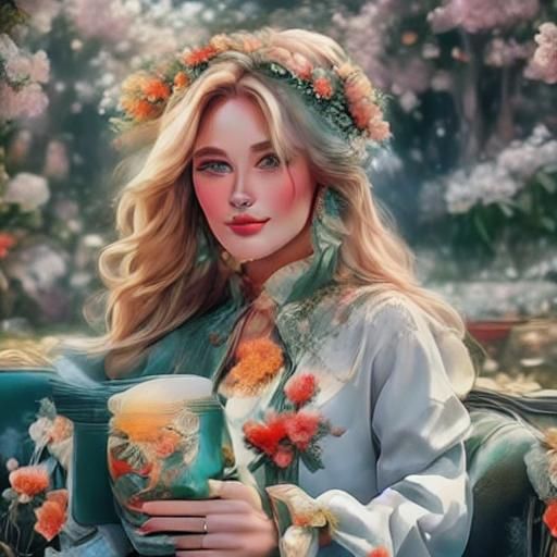 Tang Dynasty Girl in Traditional Dress