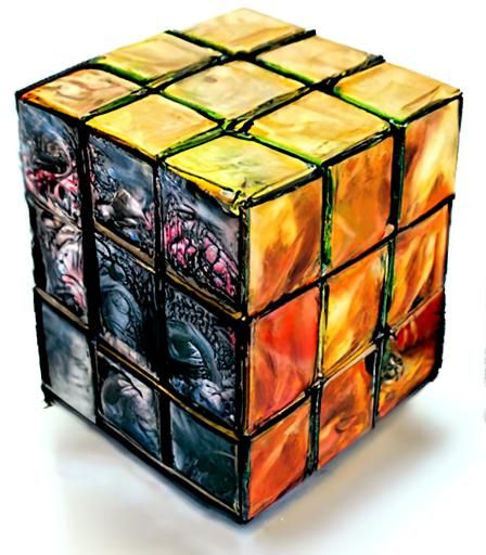 Lovecraftian Organic Rubik's Cube.