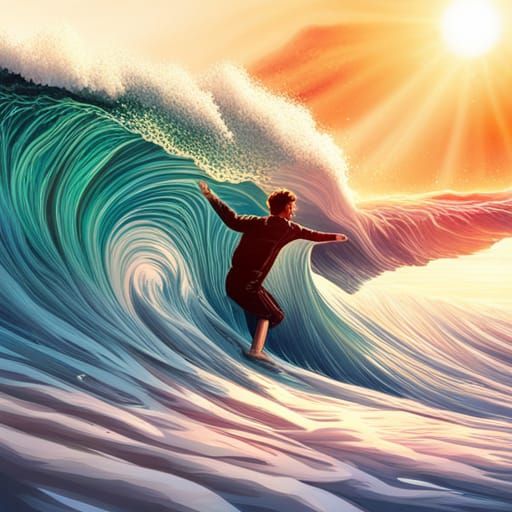 Surfing - AI Generated Artwork - NightCafe Creator