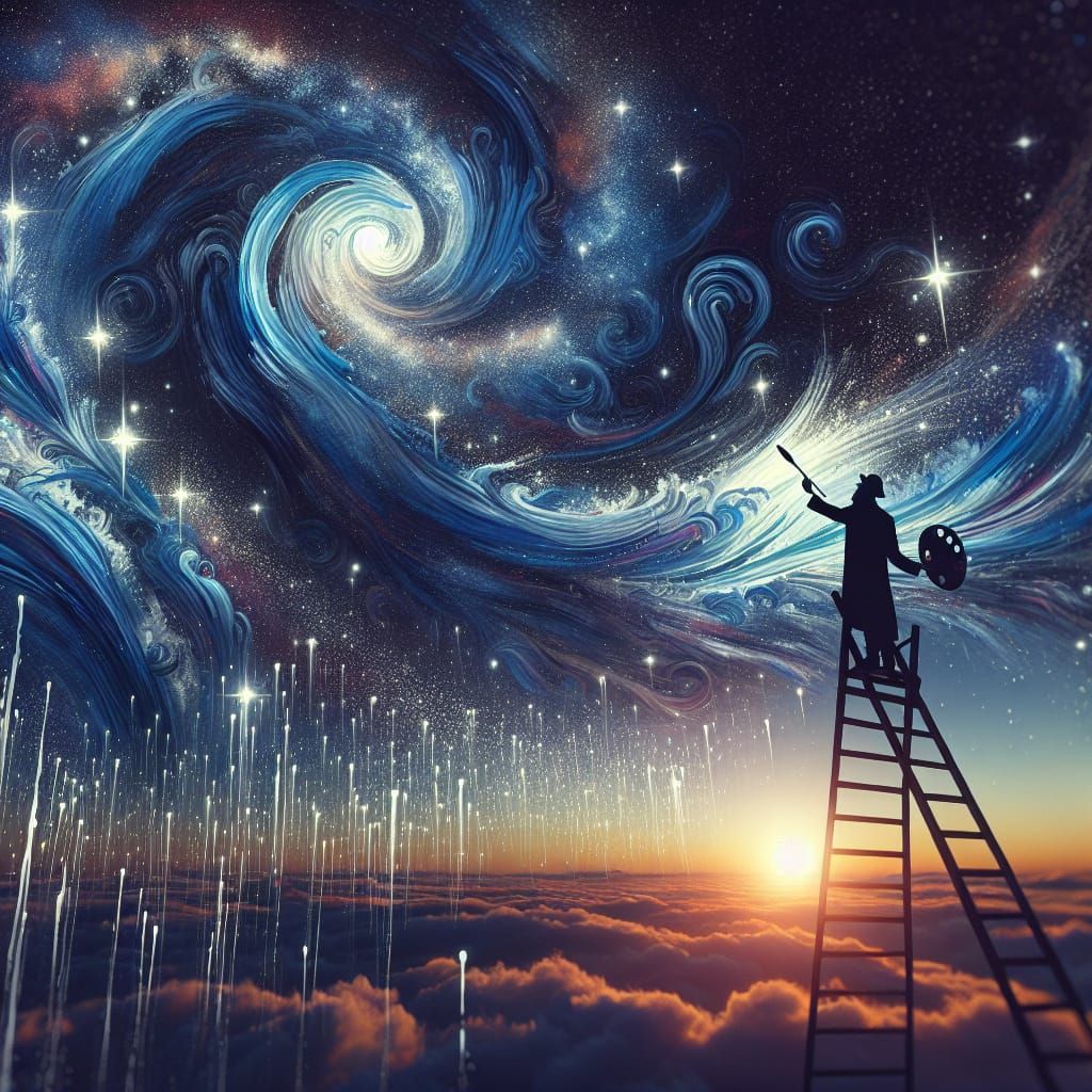 painting the night sky  by @Fella Spears