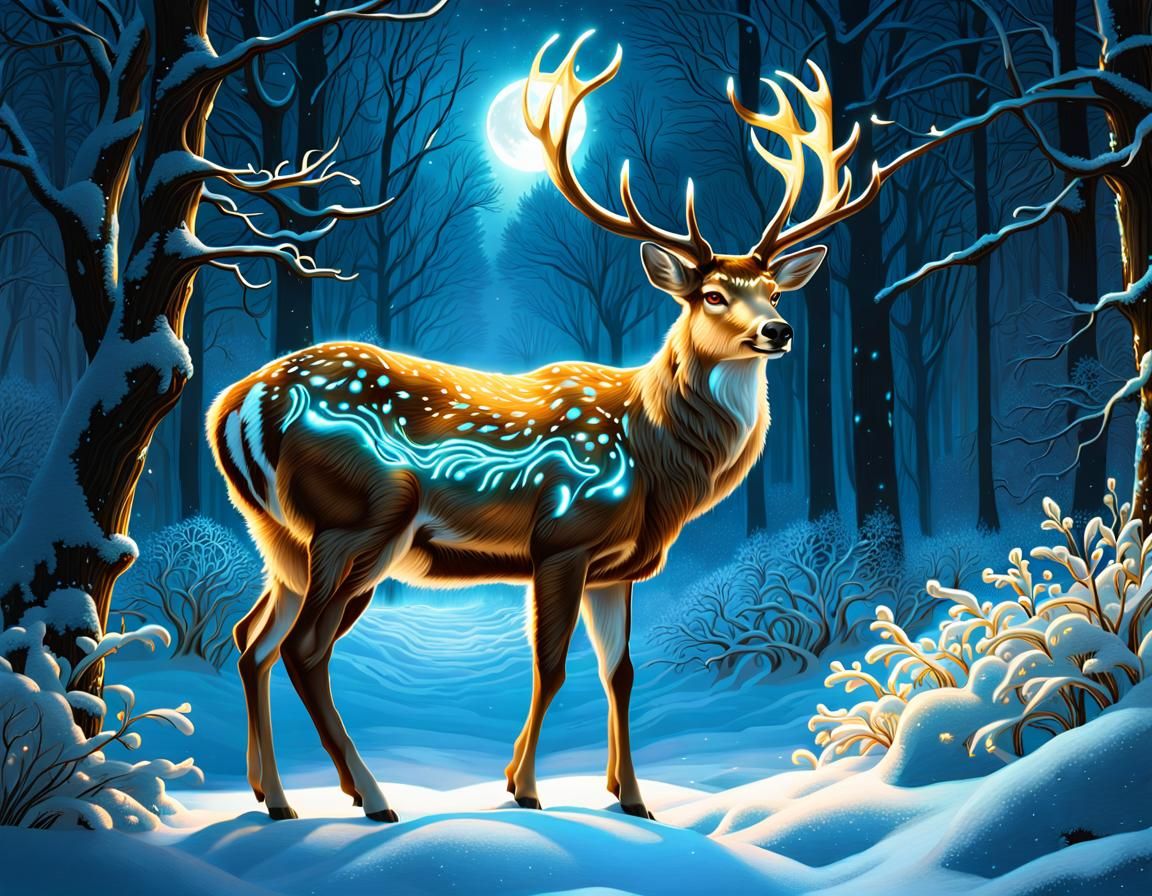 Bioluminescent deer