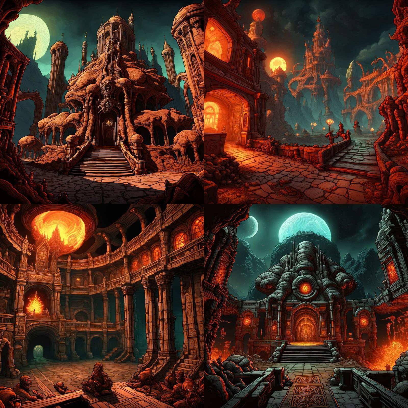 a picture of the Archvile from the video game DOOM, as drawn...