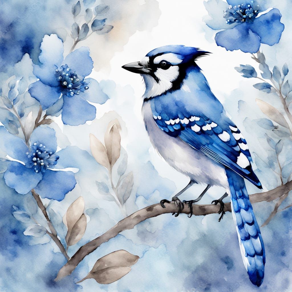 A blue jay in a blue morning...  by @Gerber