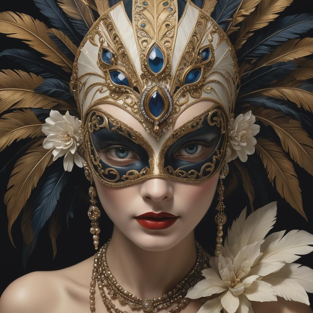 A woman wearing a mask