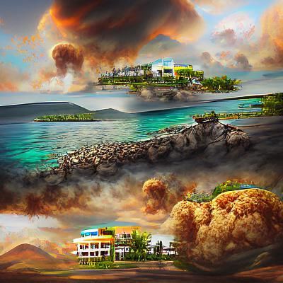 Montego Bay island landscape apocalyptic 8k resolution Behan...