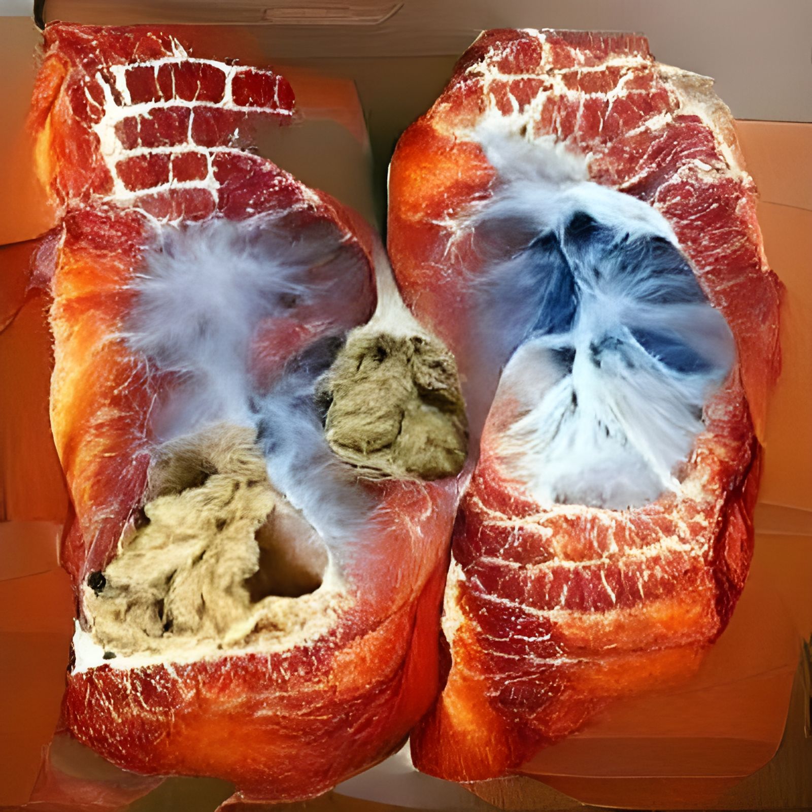healthy lungs vs. smoker’s lungs