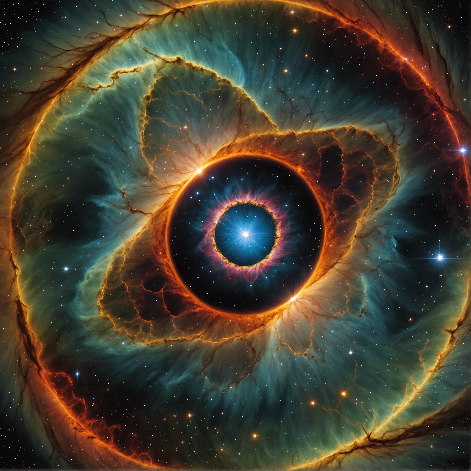 God’s Eye Nebula (Stars)  by @HalluciNate