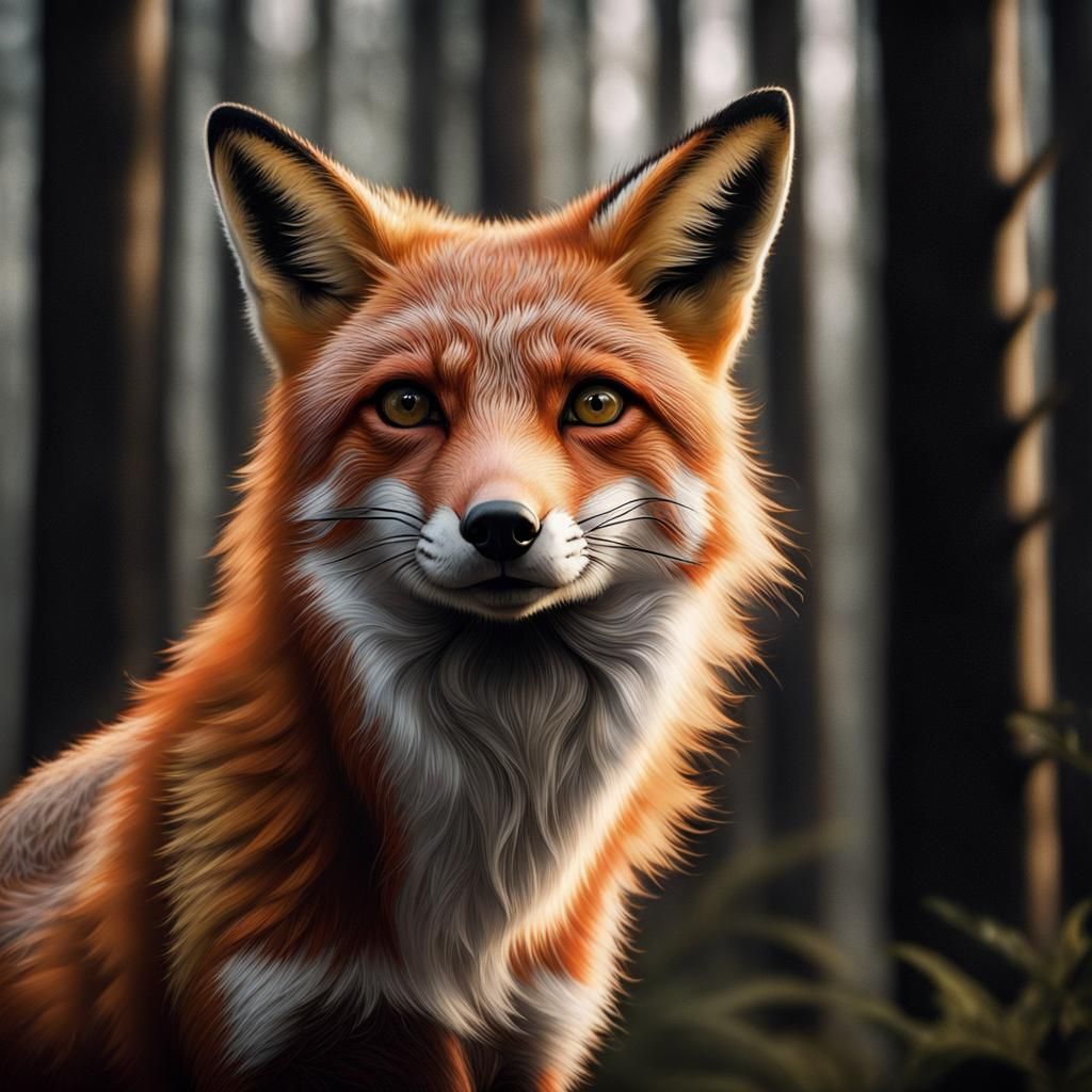 A Red Fox - AI Generated Artwork - NightCafe Creator