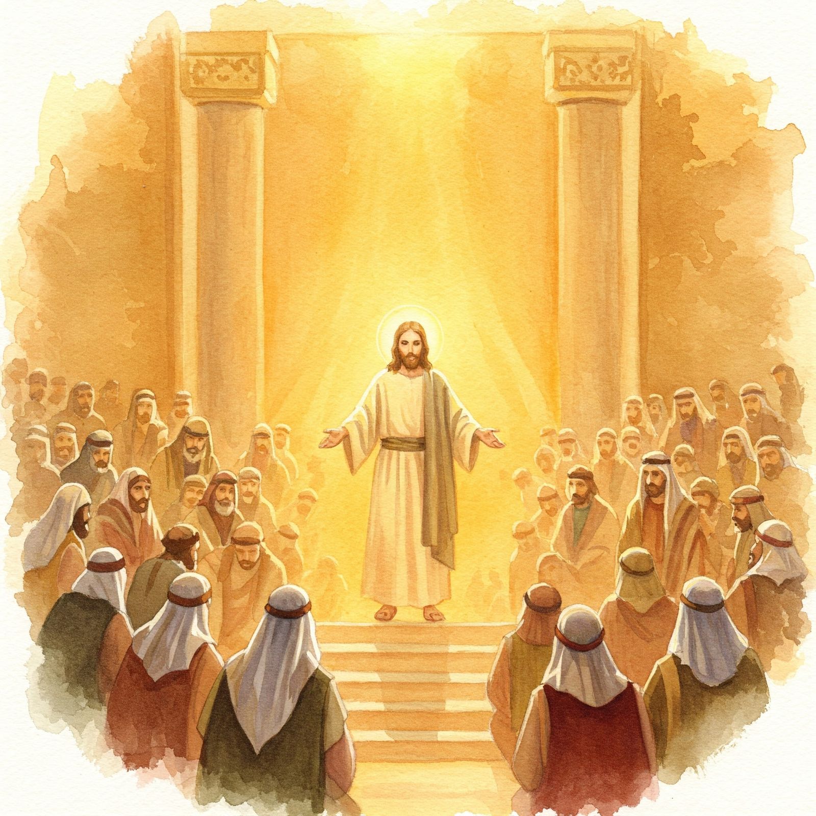 Jesus teaching in the temple of Jerusalem – GE