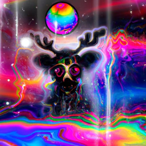 Rudolph the red nosed reindeer 8k resolution holographic astral cosmic  illustration mixed media by Pablo Amaringo sinister by Greg Rutkowski - AI  Generated Artwork - NightCafe Creator
