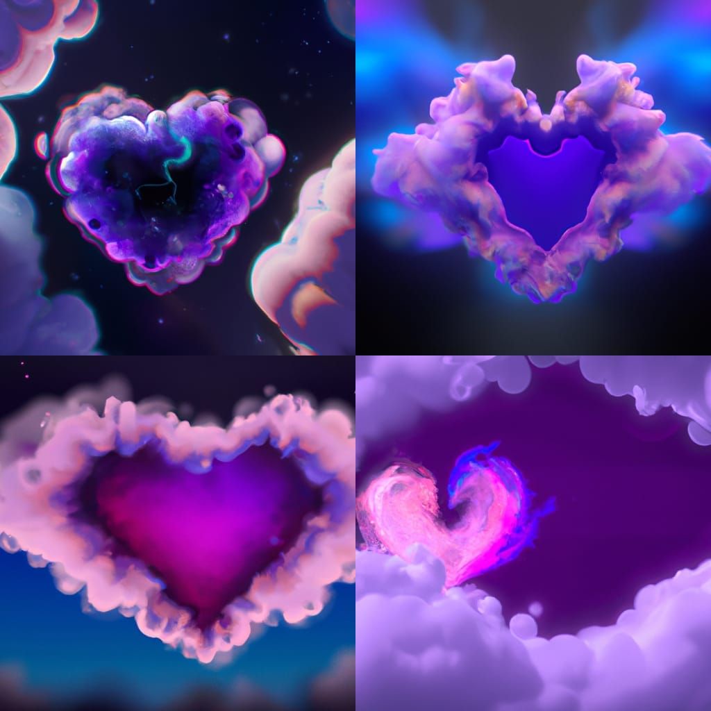 Purple heart cloud detailed matte painting Jim Burns color g...