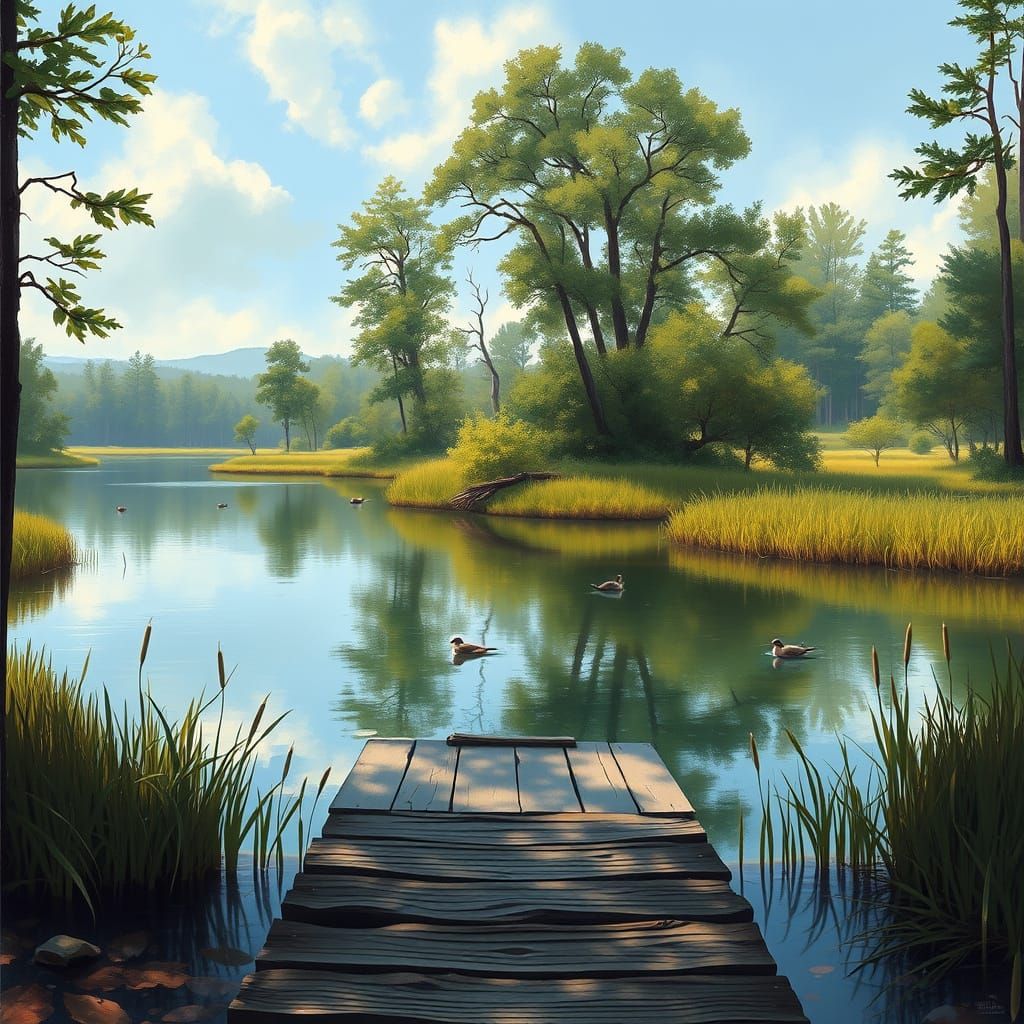 A Small Lake on the River