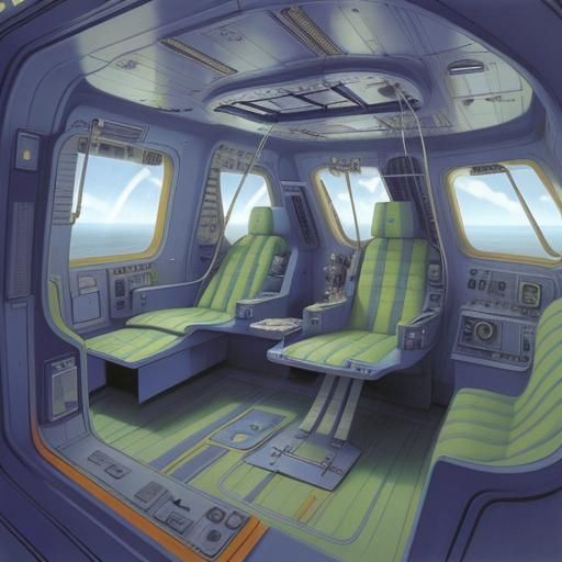 Interior of a Spacebus - AI Generated Artwork - NightCafe Creator