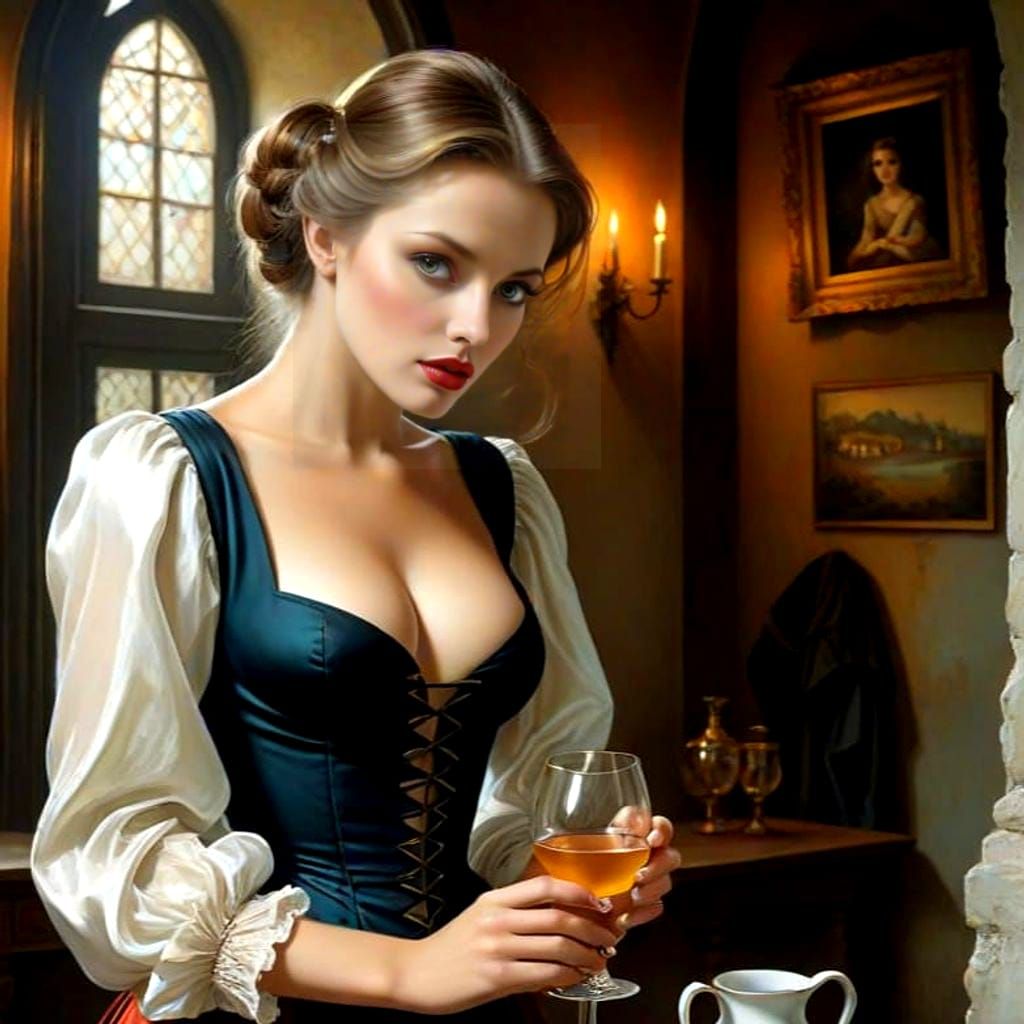 Ethereal Lady in a Surreal Landscape