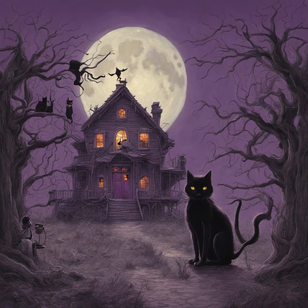 black house outside creepy house