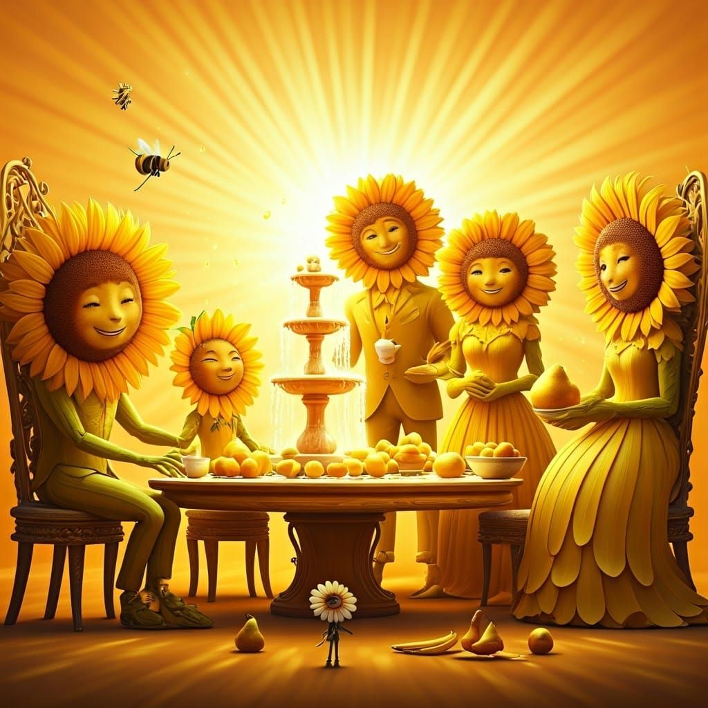 In Sunflower Meadow it is always bright and happy