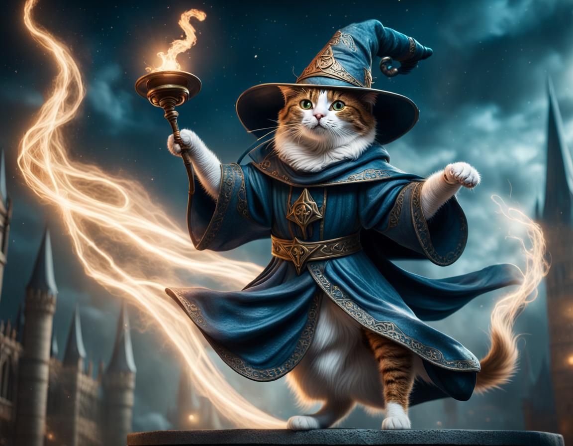 Cat Wizard - AI Generated Artwork - NightCafe Creator