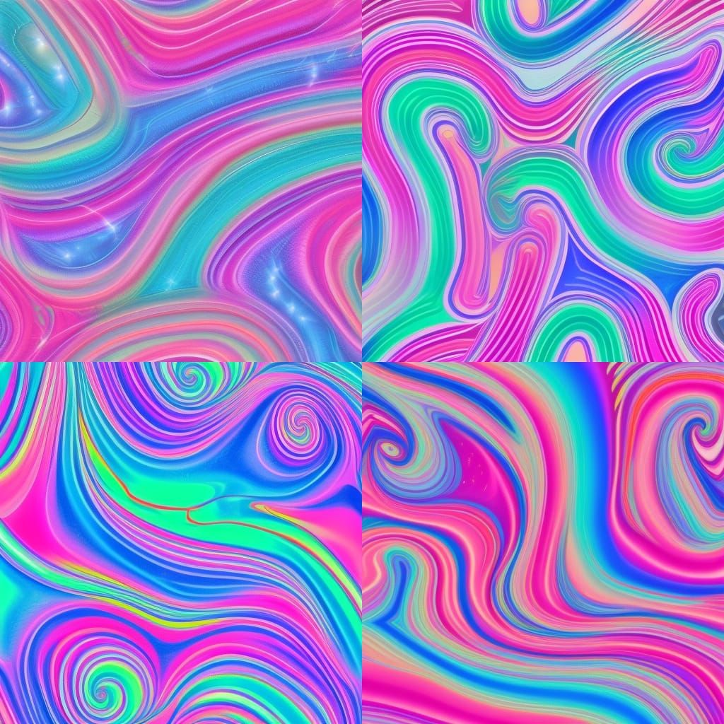 pink and blue iridescent holographic background - AI Generated Artwork ...