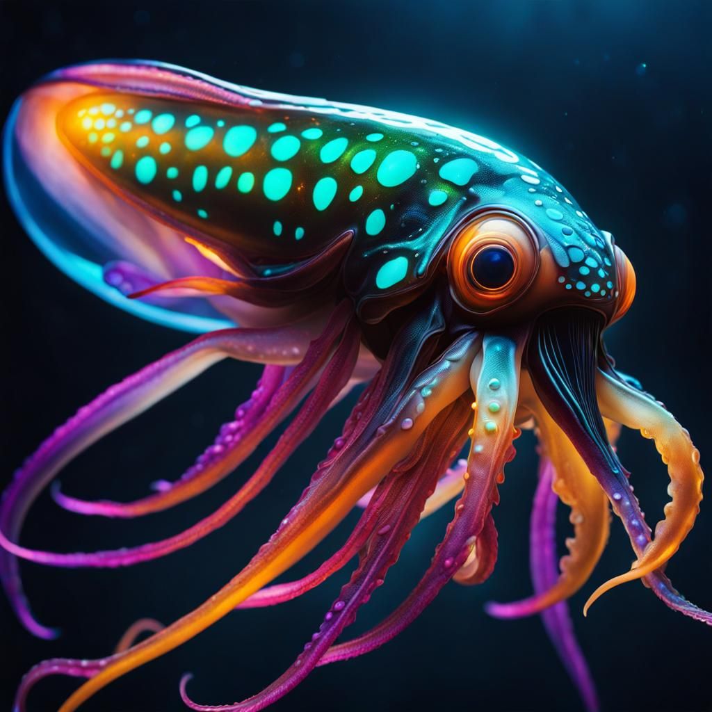 Rainbow Glow Squid