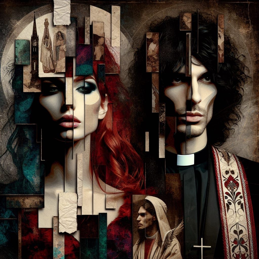 Mixed media collage - Modern Faith  by @mcshaggy