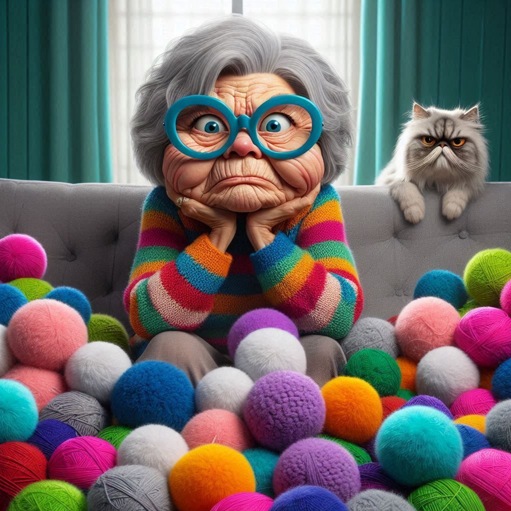 I'm tired of knitting pompoms