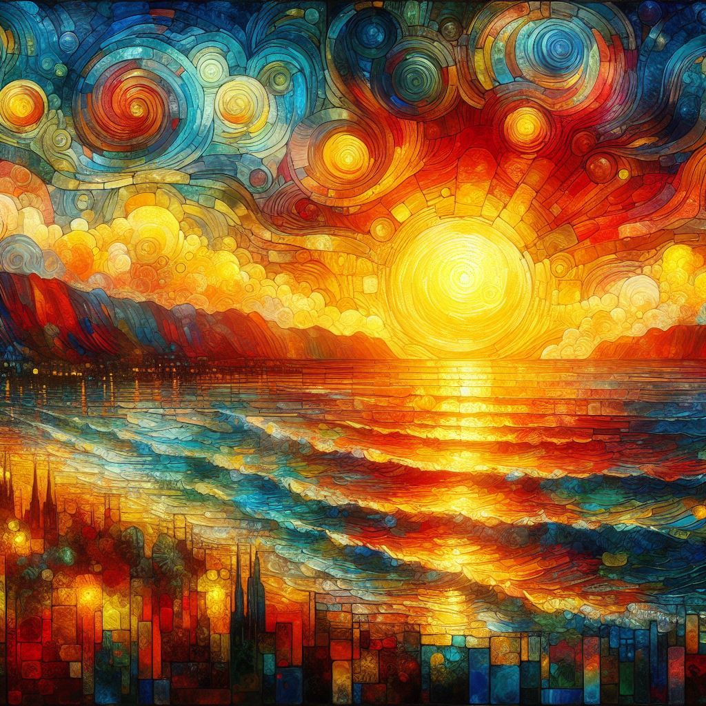 Sunset over the Caribbean