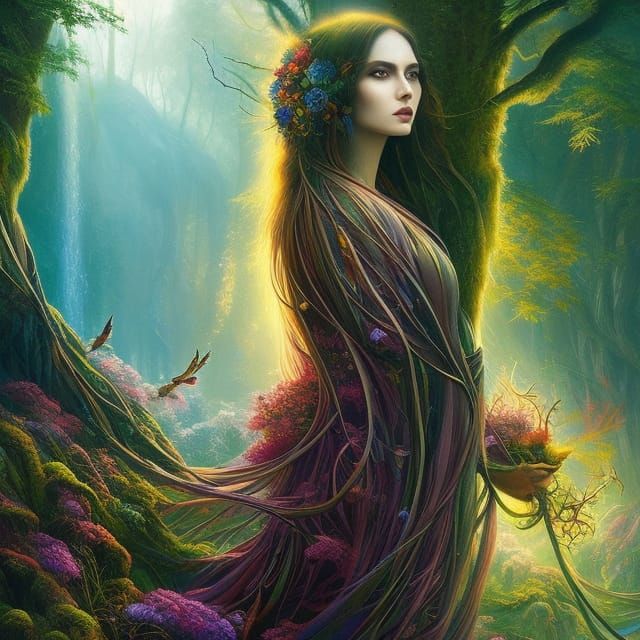 Queen of the enchanted forest - AI Generated Artwork - NightCafe Creator