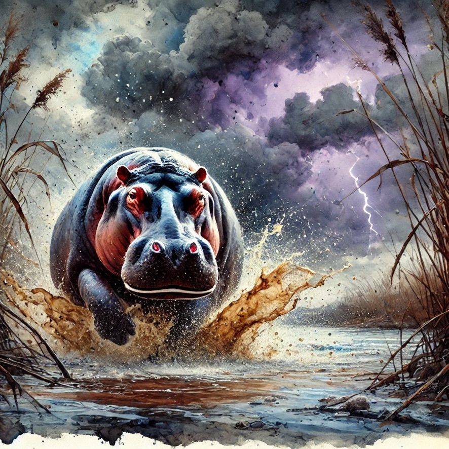 Series Title: Africa's Most Dangerous Animals
Image #4: The River's Rage – The Hippopotamus