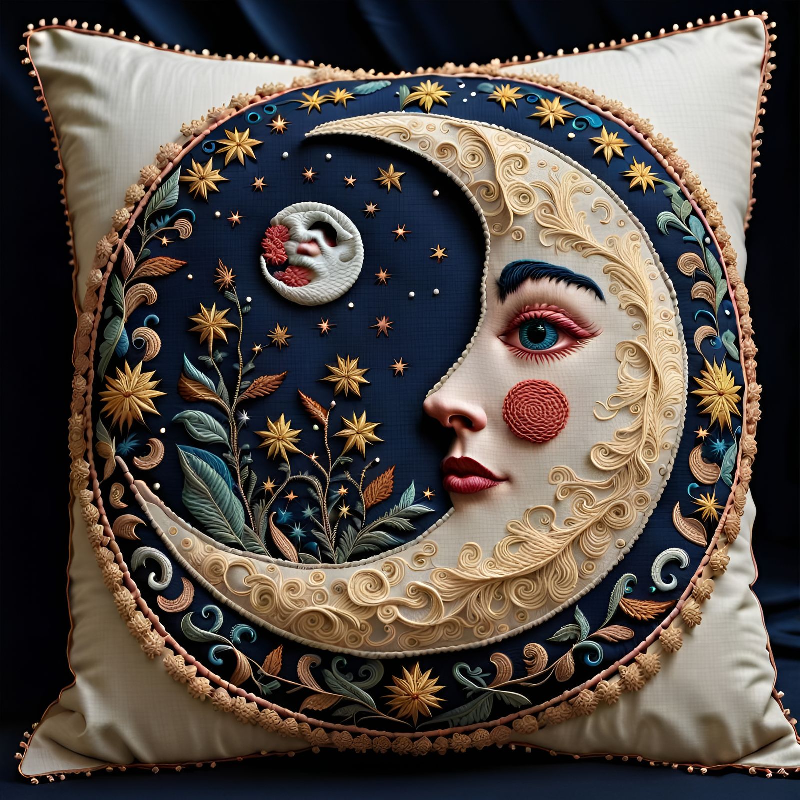 Embroidered Moon  by @Thorne