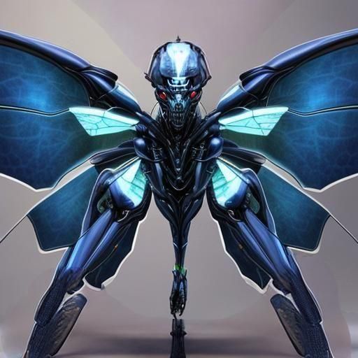 Humanoid insectoid hybrid plant exoskeleton