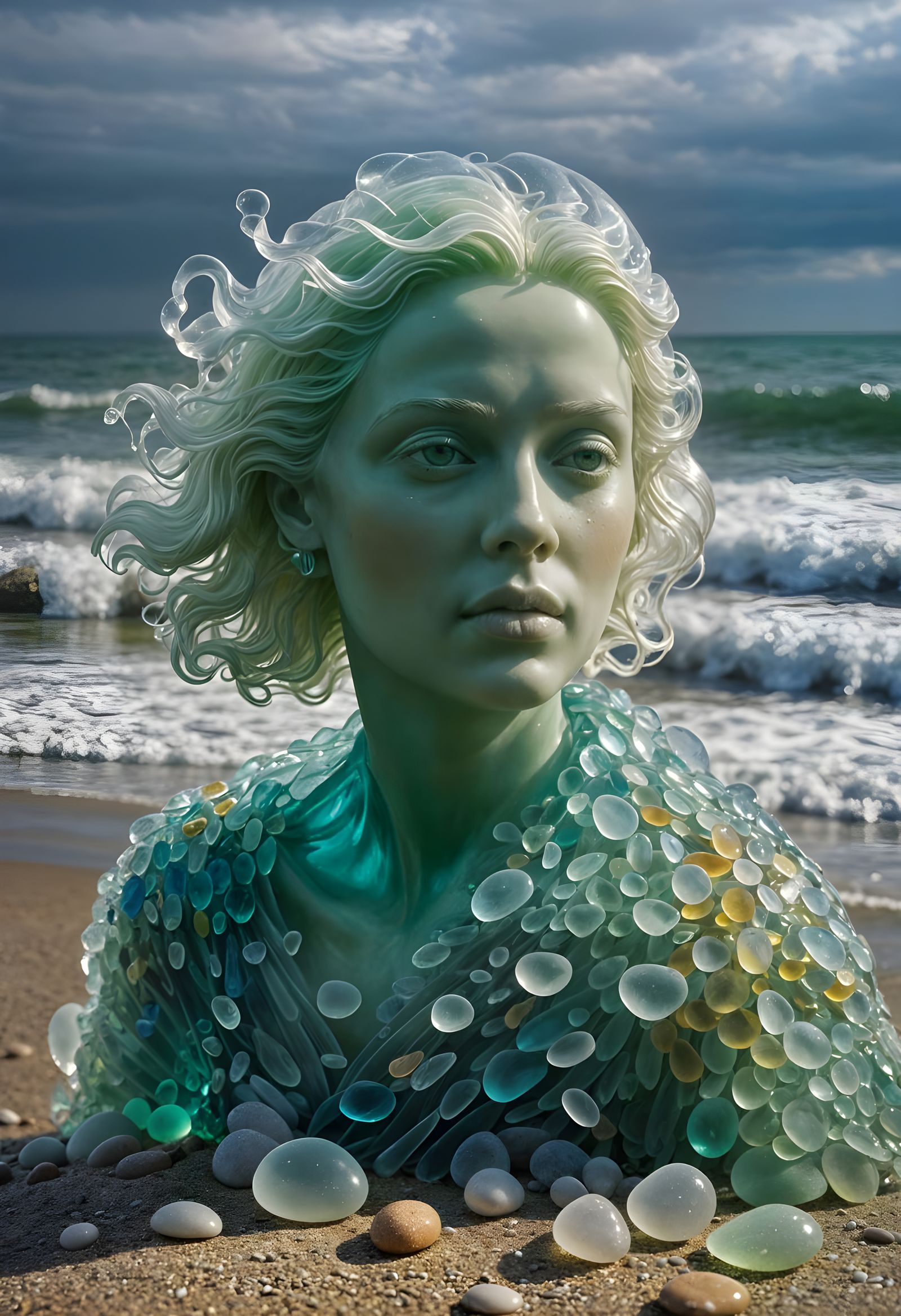 Sea Glass Woman  by @H0rati0