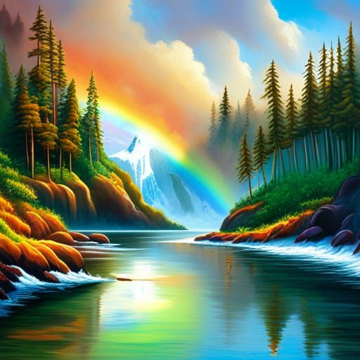 Beautiful Rainbow - AI Generated Artwork - NightCafe Creator