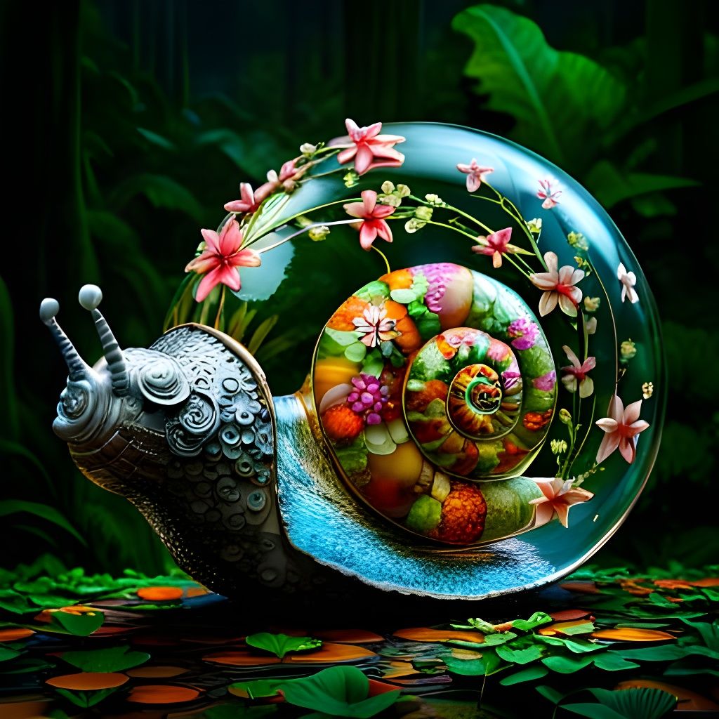 Armoured Glass Garden Snail 🐌