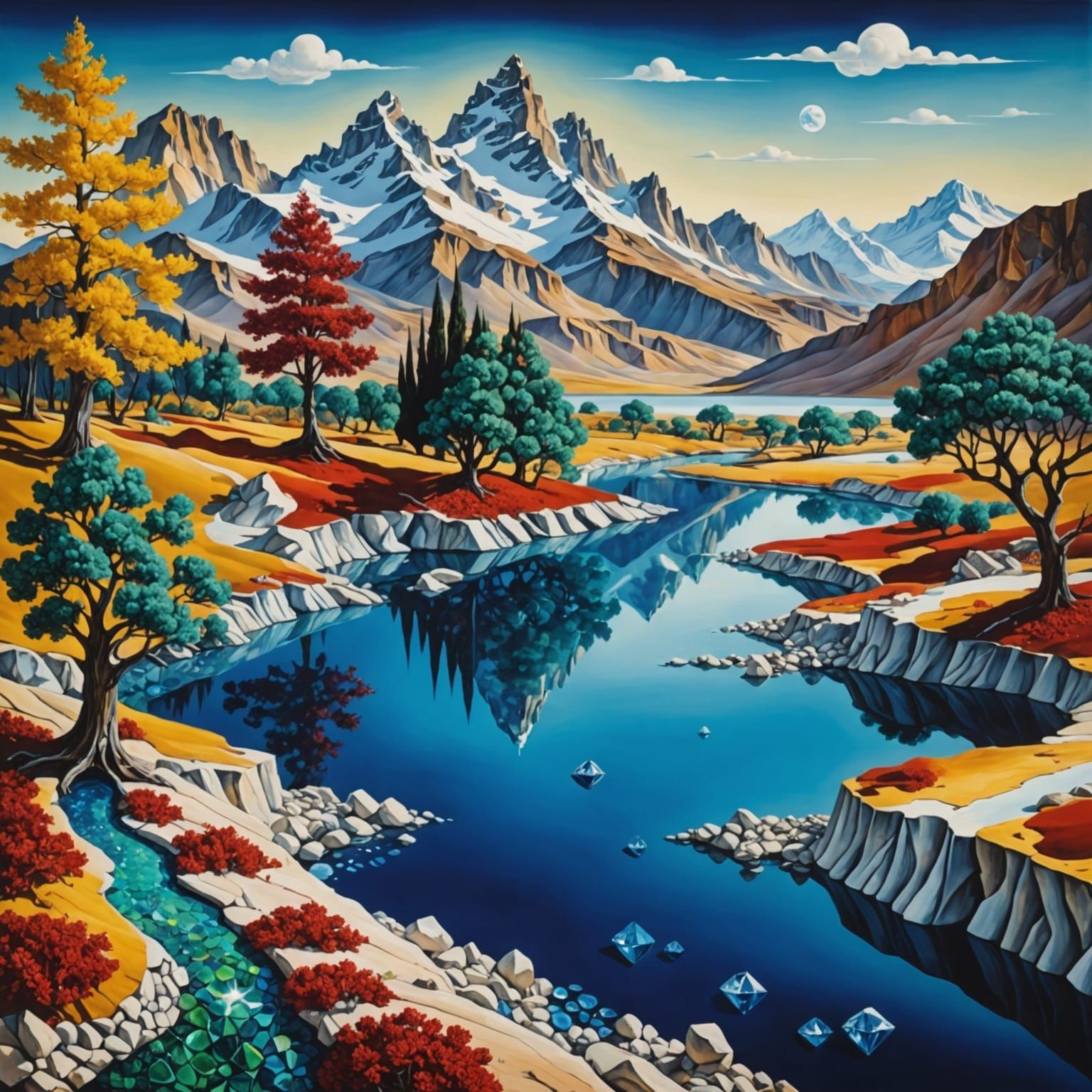 Surreal Gemstone Landscape  by @Chloe