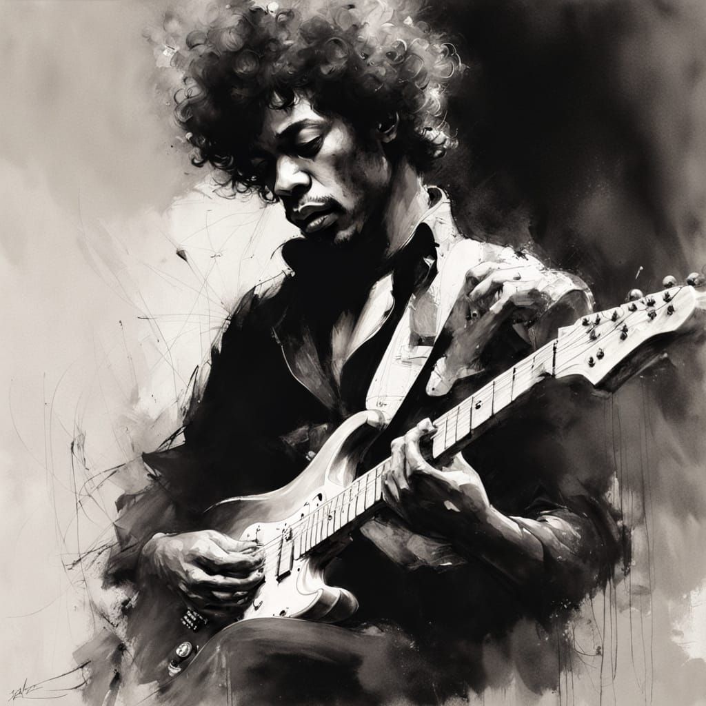 Jimi Mirror Image  by @Pigfarmer Jr