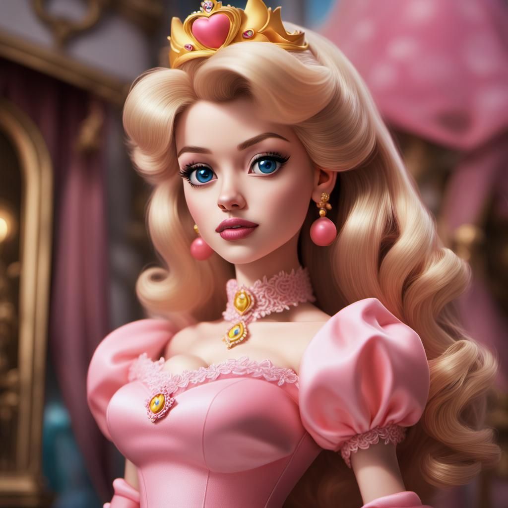 Princess Peach barbie - AI Generated Artwork - NightCafe Creator