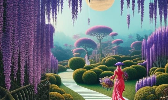 Running-woman in Surreal artisanal Running made entirely of ...