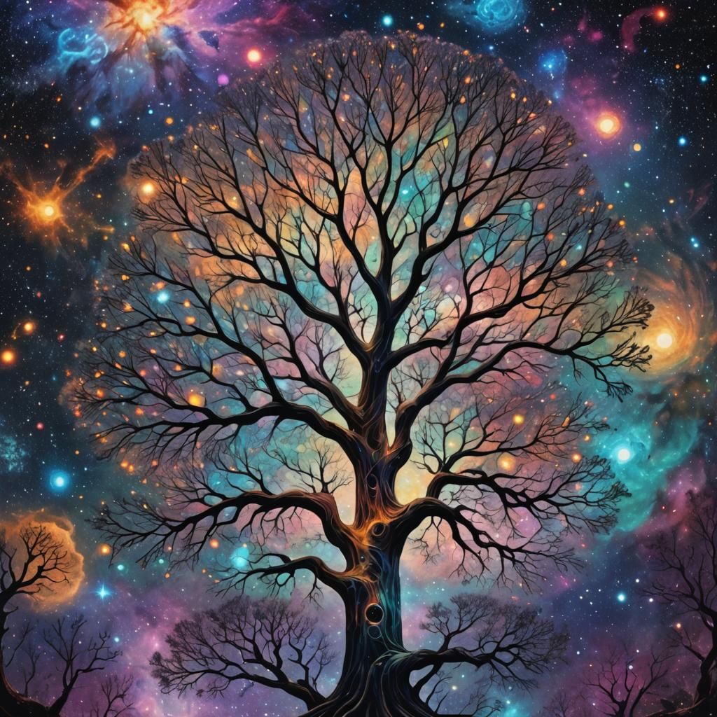 tree made of galaxy