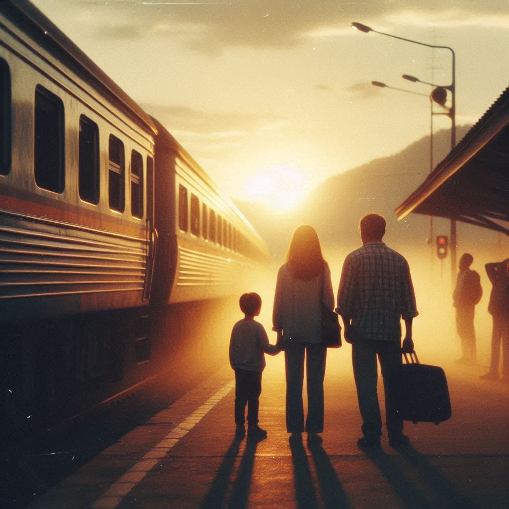 Before the departure.