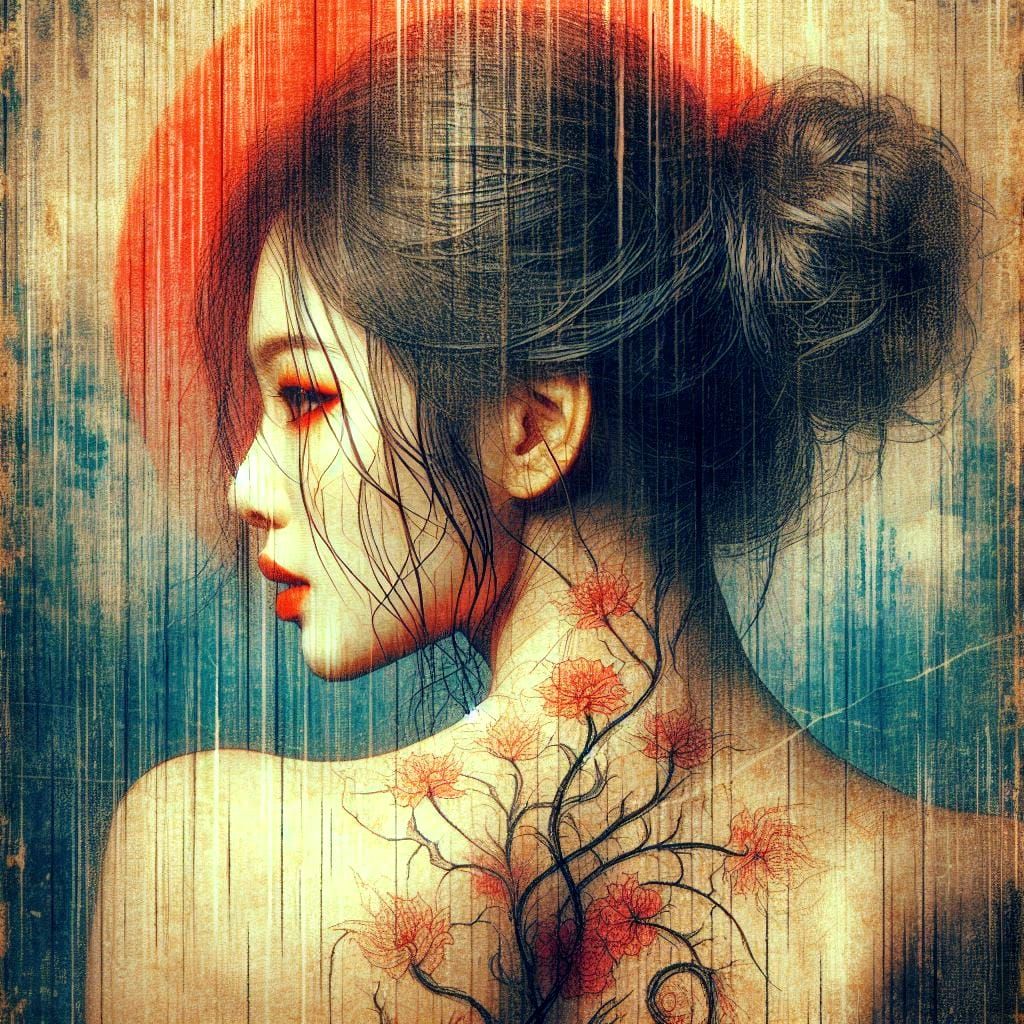 Rainy Sunlight On Blooming Beauty