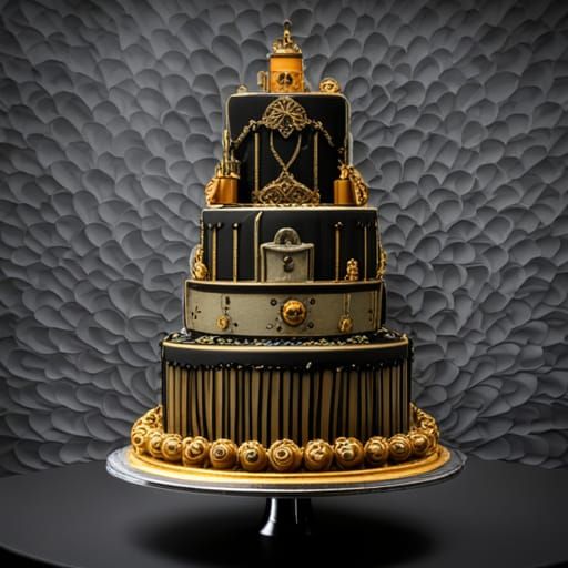 Tim Burton Inspired Goth Cake