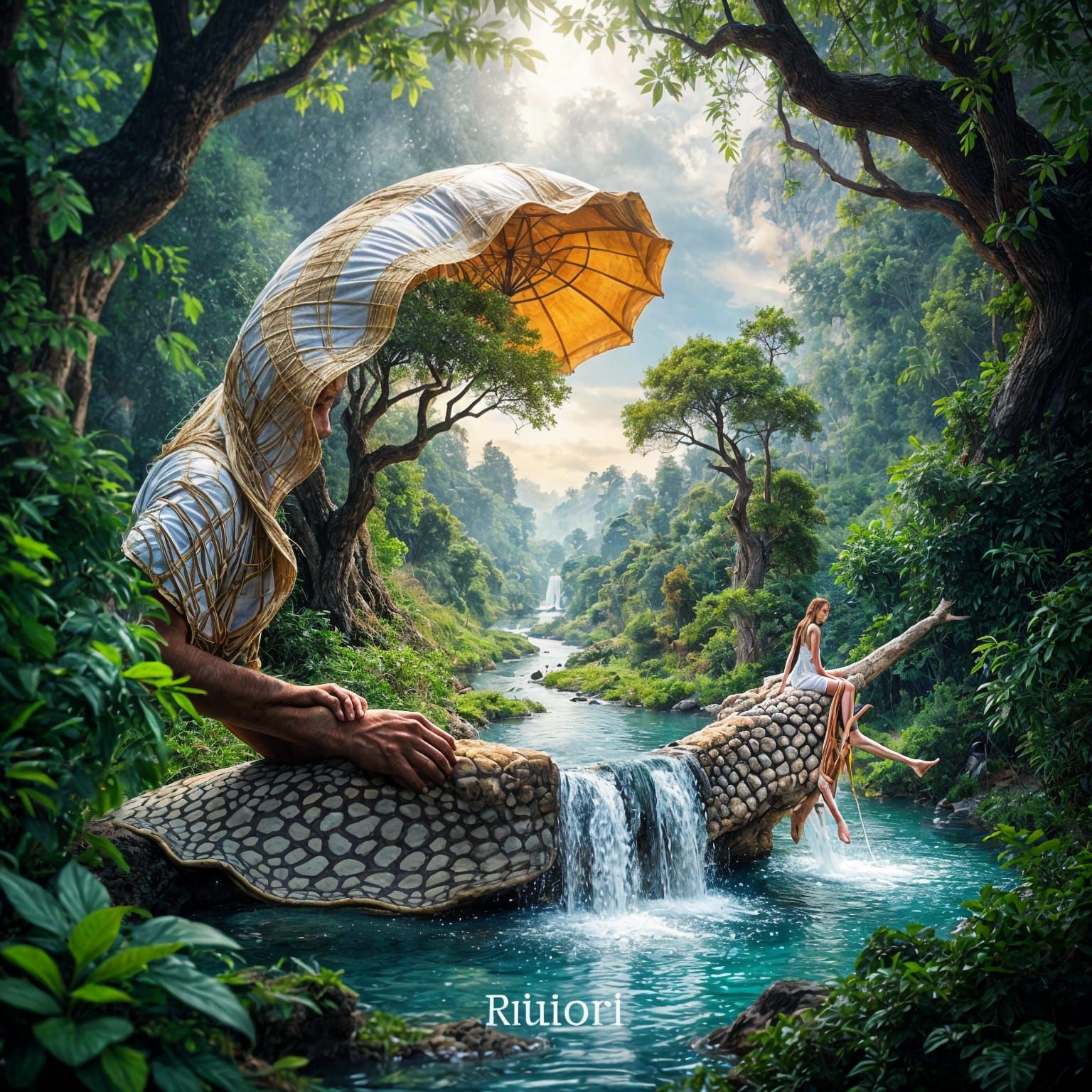 Fantasy Forest Thrives Inside Opalescent Snail Shell