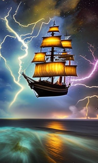 levitating pirate ship