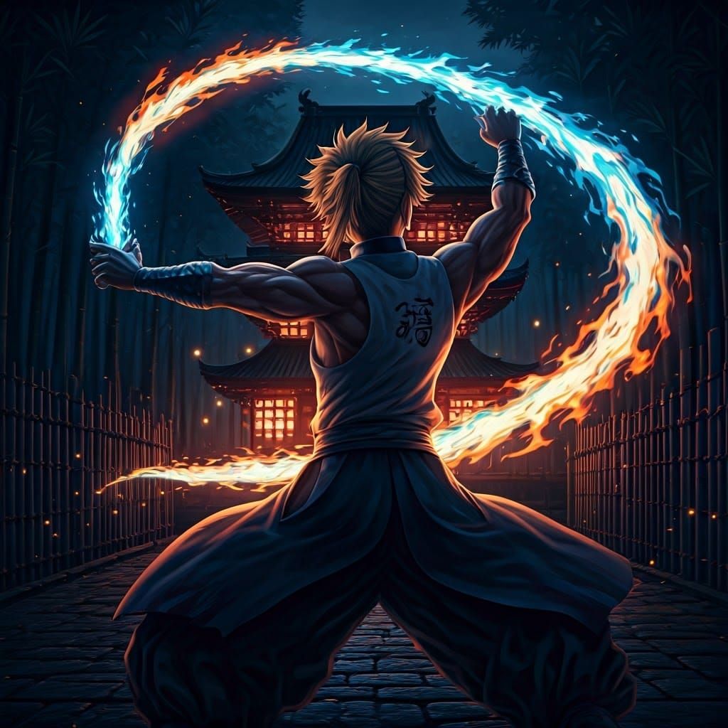 A rear view portrat, a hyper-realistic, 3d anime art that sh...