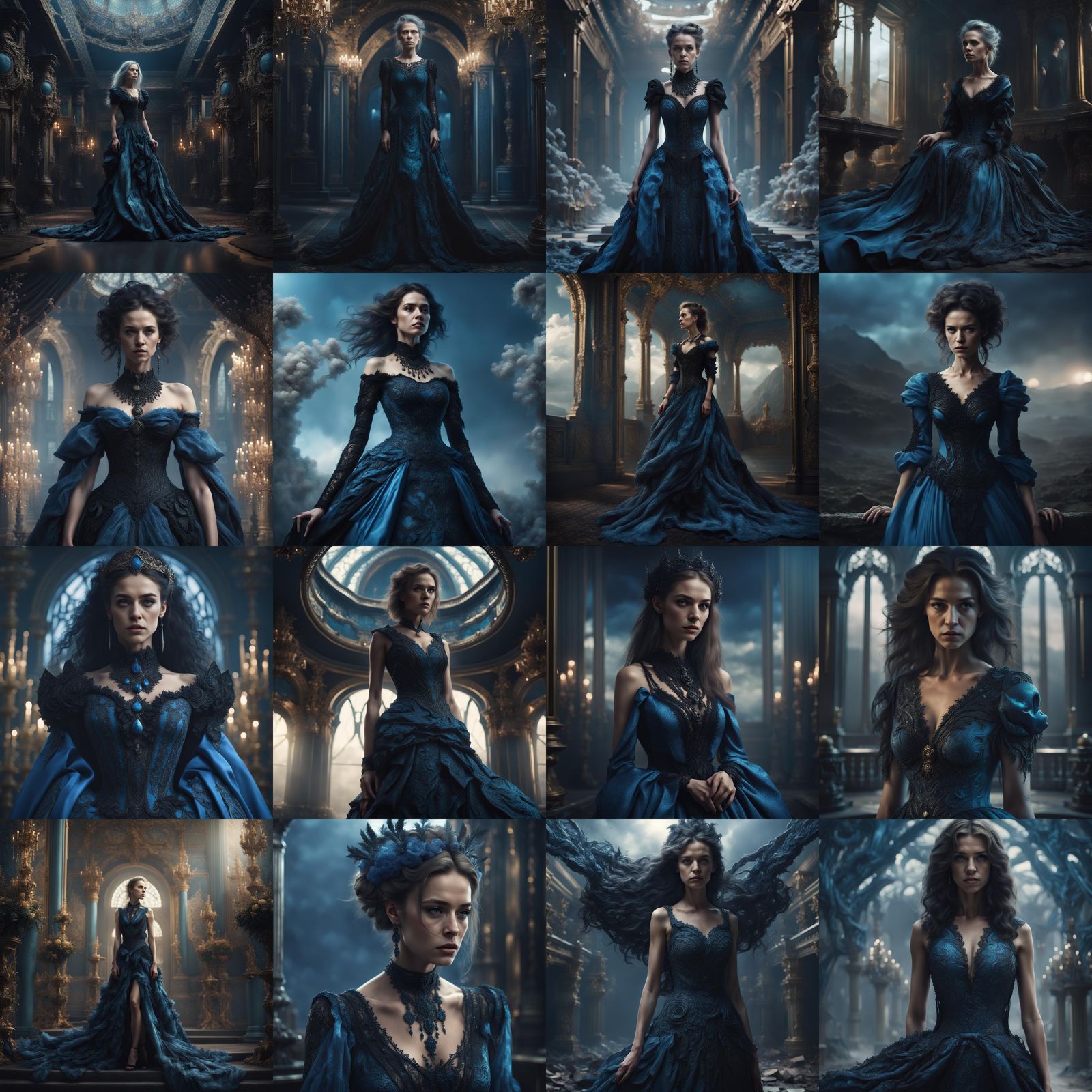 Sad Kindred in Blue and Black: Digital Matte Painting