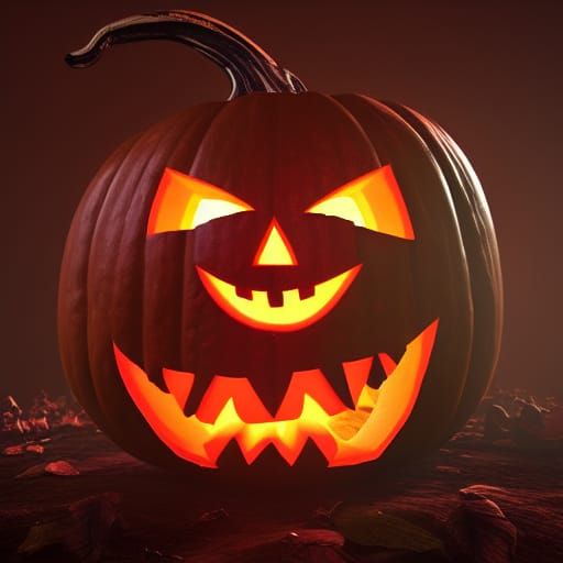 Evil Halloween pumpkin